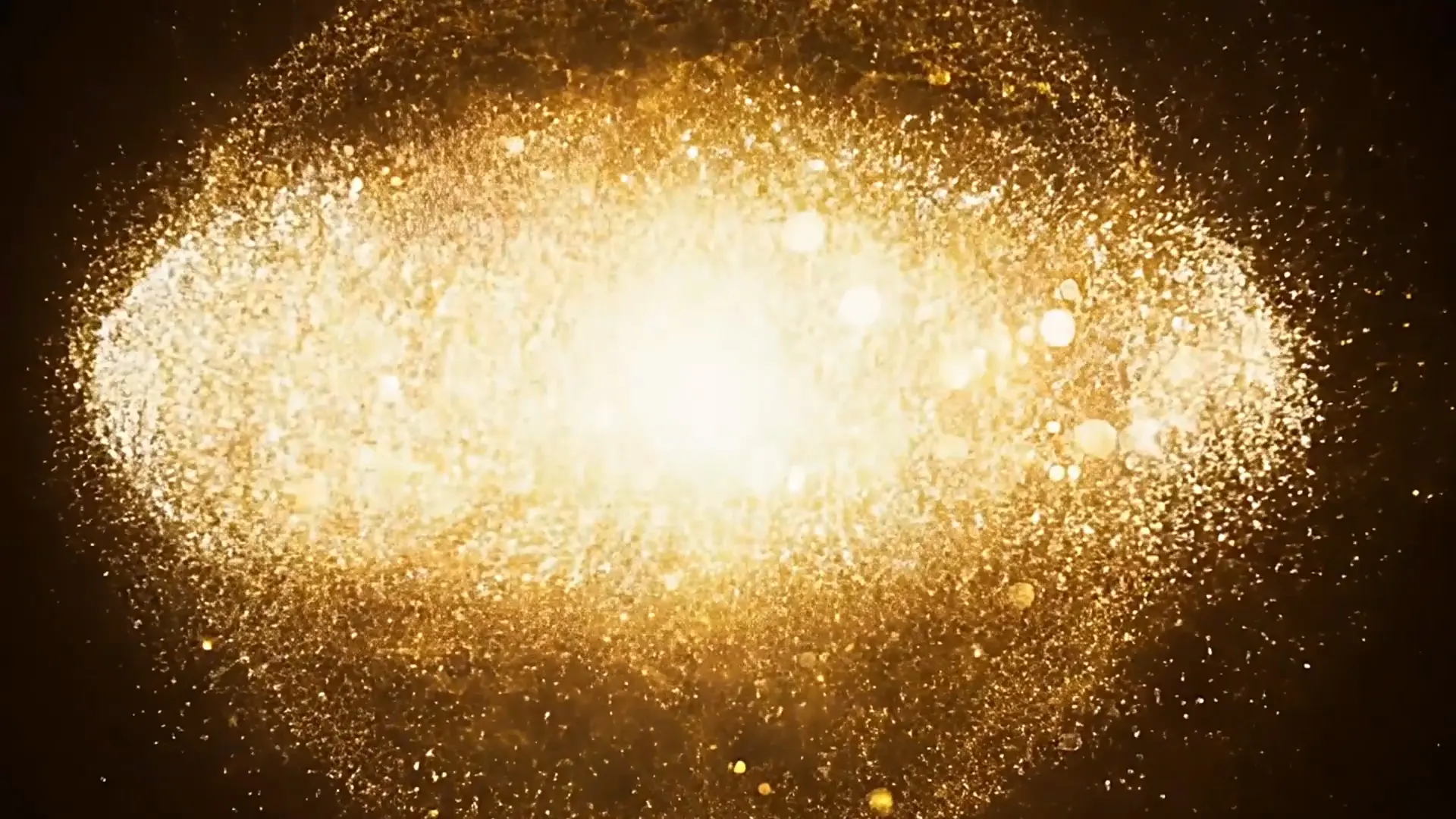 Golden Particle Shower Overlay for High-End Product Launches